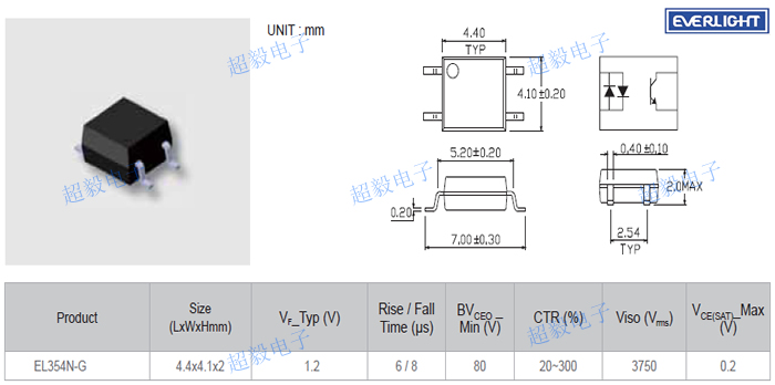 億光貼片光耦EL354N-G